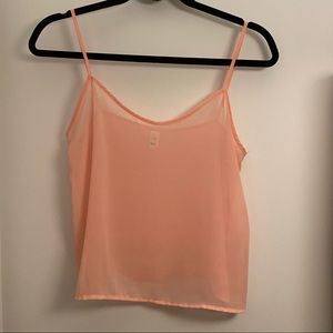 Sheer tank top cami